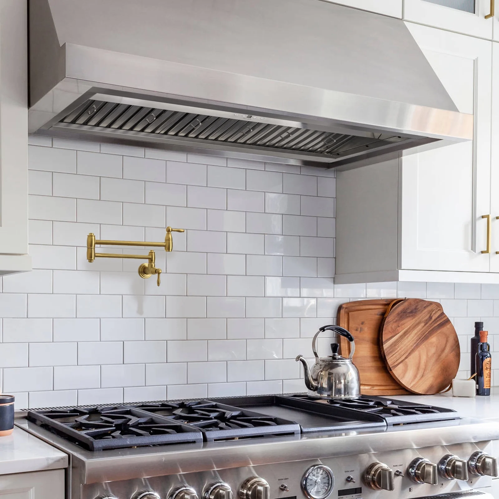 Akicon 48 Inch Range Hood Insert, Stainless Steel 8