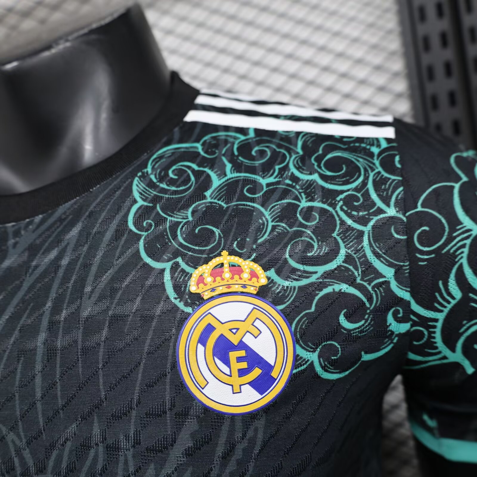 2025/2026 Player Version Real Madrid Special Edition Bule Dragon Black Football Shirt 1:1 Thai Quality