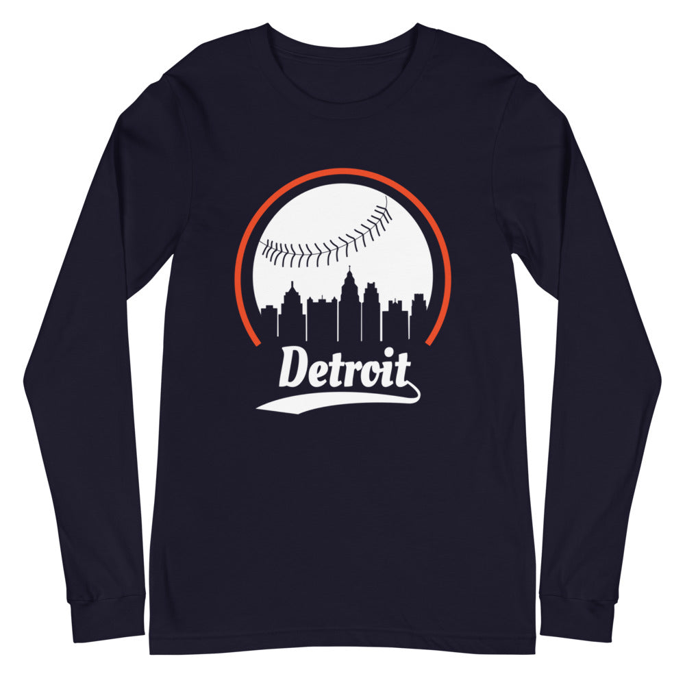 Unisex Detroit Tigers Baseball Long Sleeve Tee Shirt