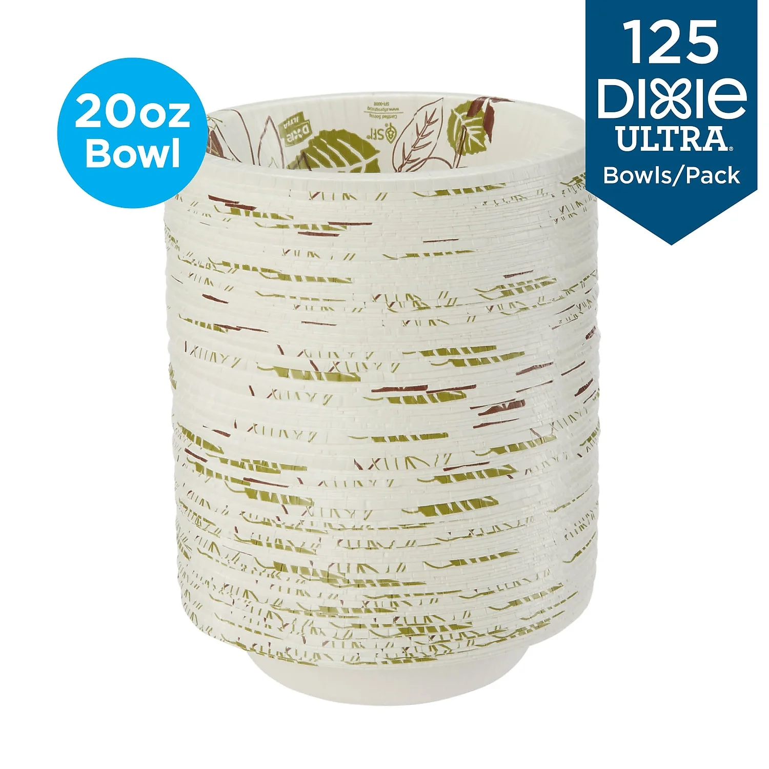 Dixie Ultra Pathways Heavyweight Disposable Paper Bowls Soak-Proof Shield, 20 Count