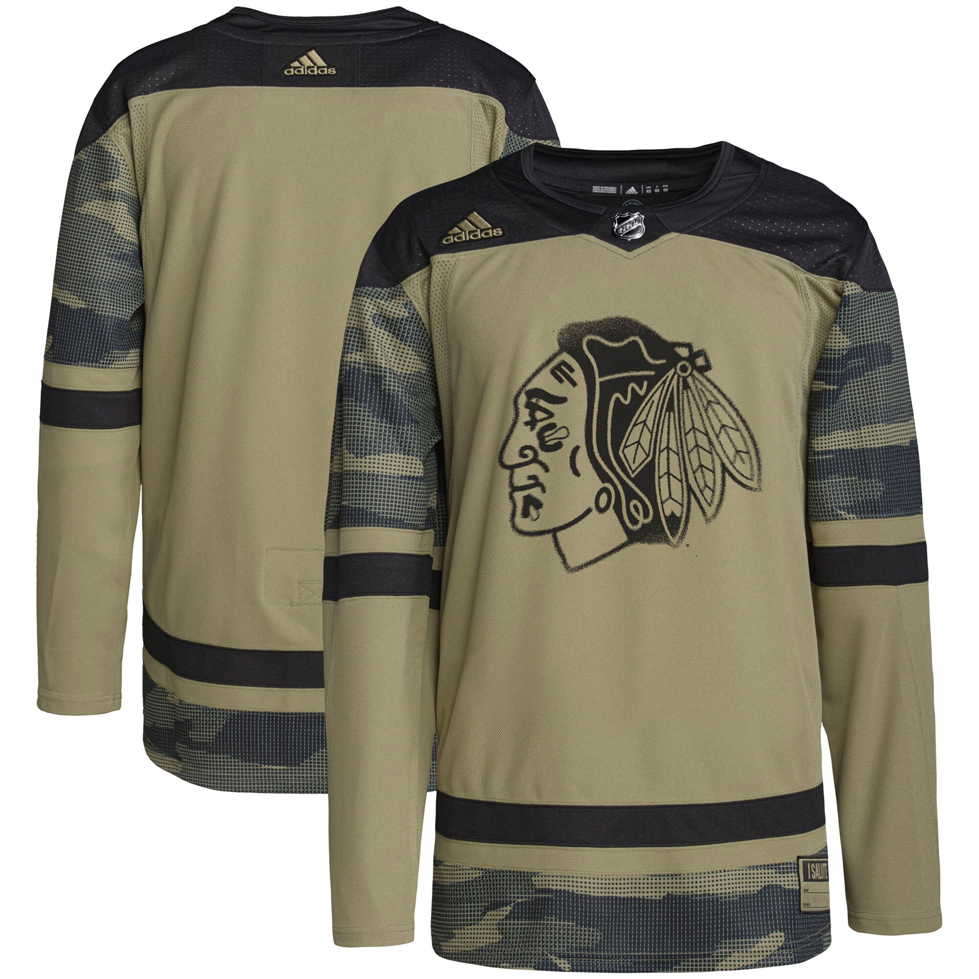 Chicago Blackhawks  Military Appreciation Team  Practice Jersey – Camo