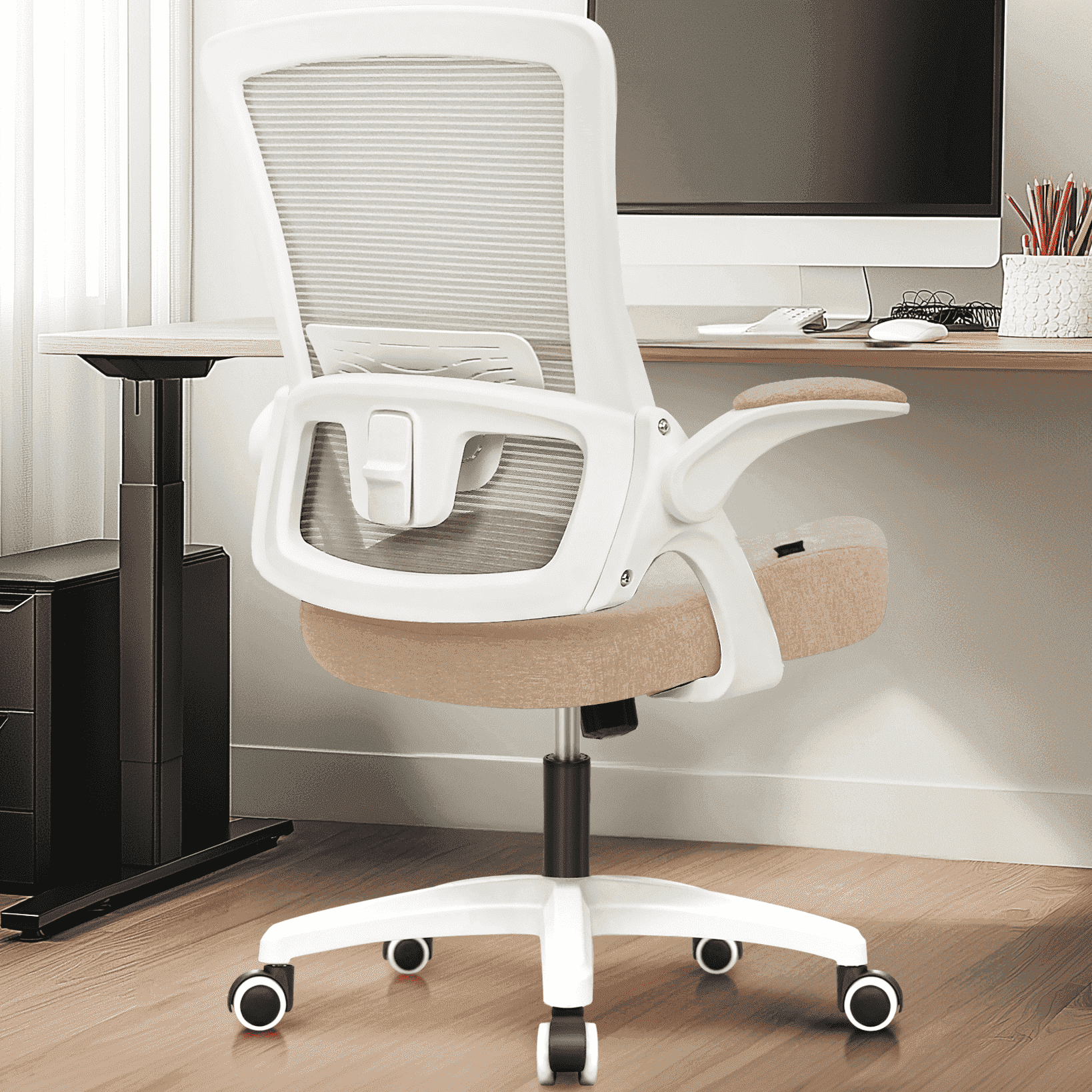 NEO CHAIR Ergonomic Office Chair, Adjustable High Back Mesh Desk Chair with Flip-up Arms, Black