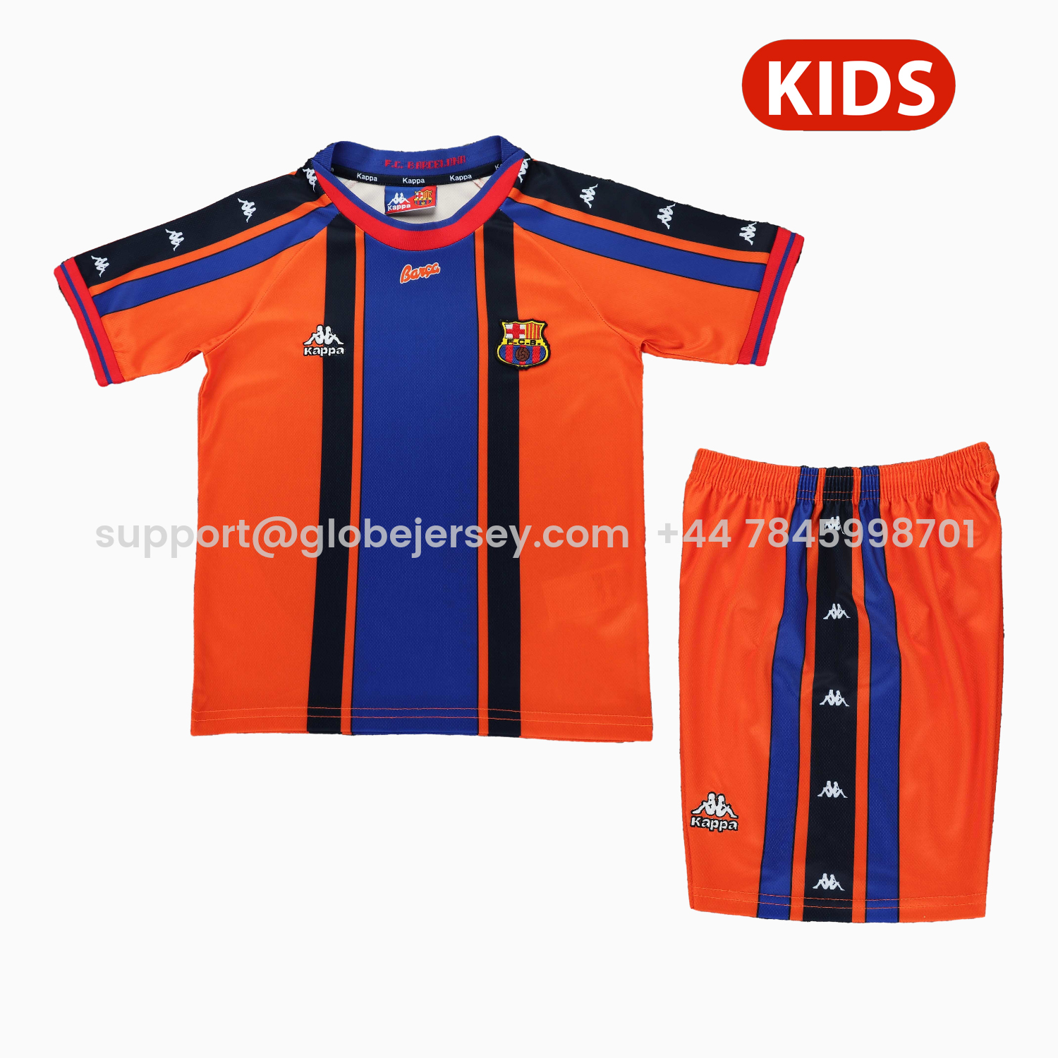 Retro Barcelona 1997-98 Away Kids Kit