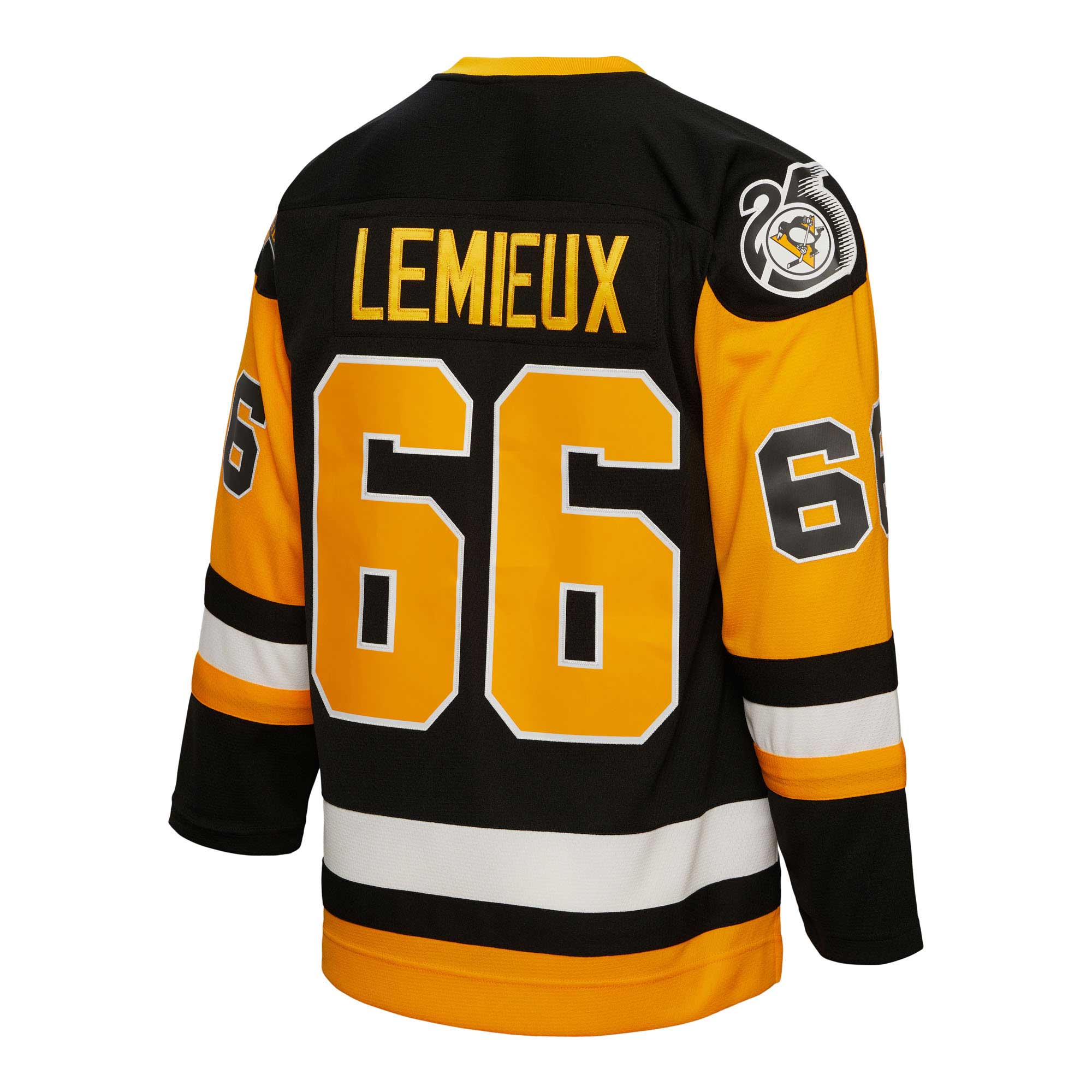 Mario Lemieux Pittsburgh Penguins Mitchell & Ness Big & Tall 1991 Captain Patch Blue Line   Jersey – Black