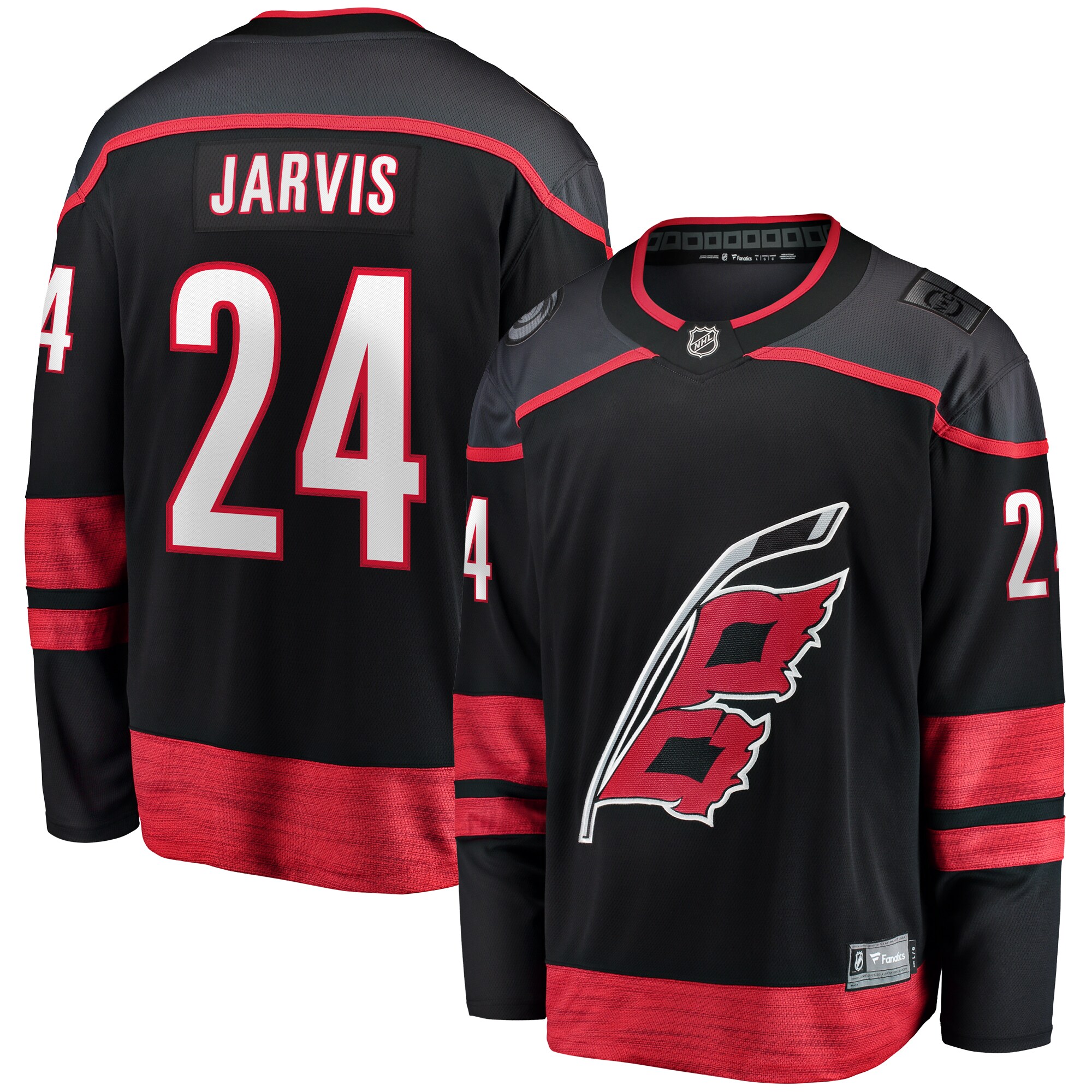 Seth Jarvis Carolina Hurricanes Fanatics Home Breakaway Jersey – Black