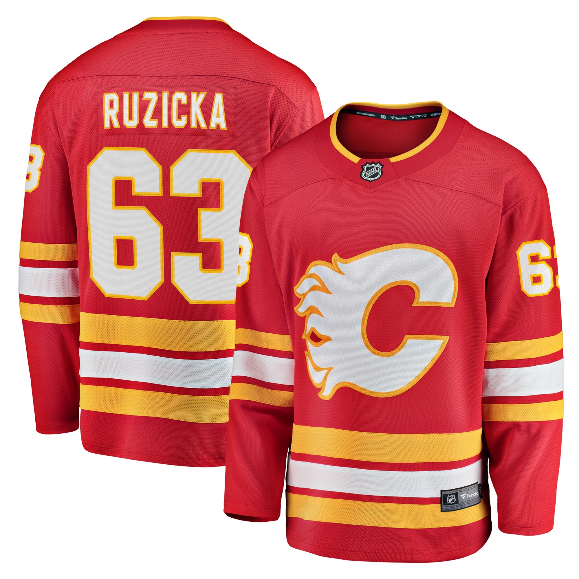 Adam Ruzicka Calgary Flames Fanatics Home Breakaway  Jersey – Red