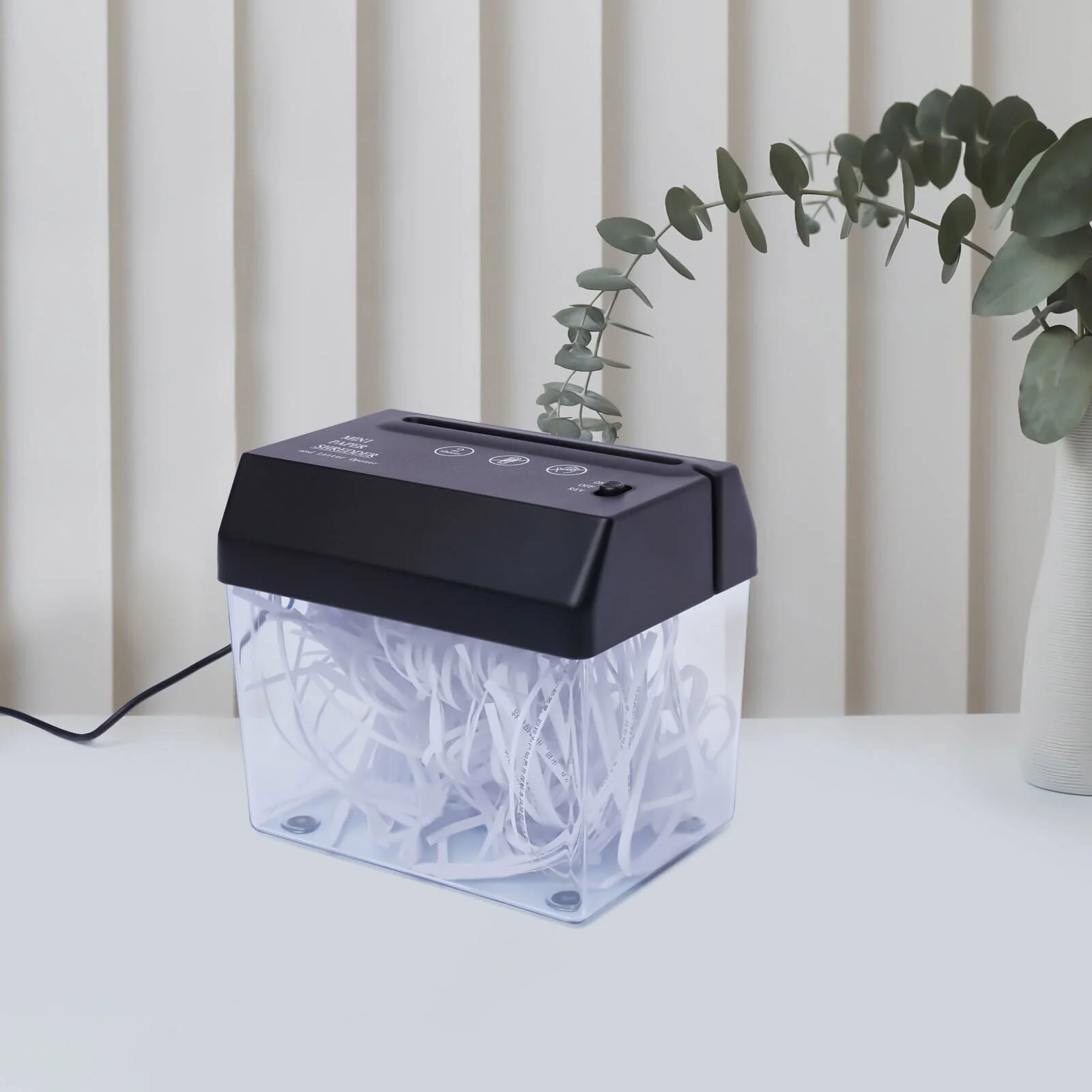 MIDUO Electric USB Paper Shredder Portable Paper Shredder Desktop A4 Shredder for Home Office