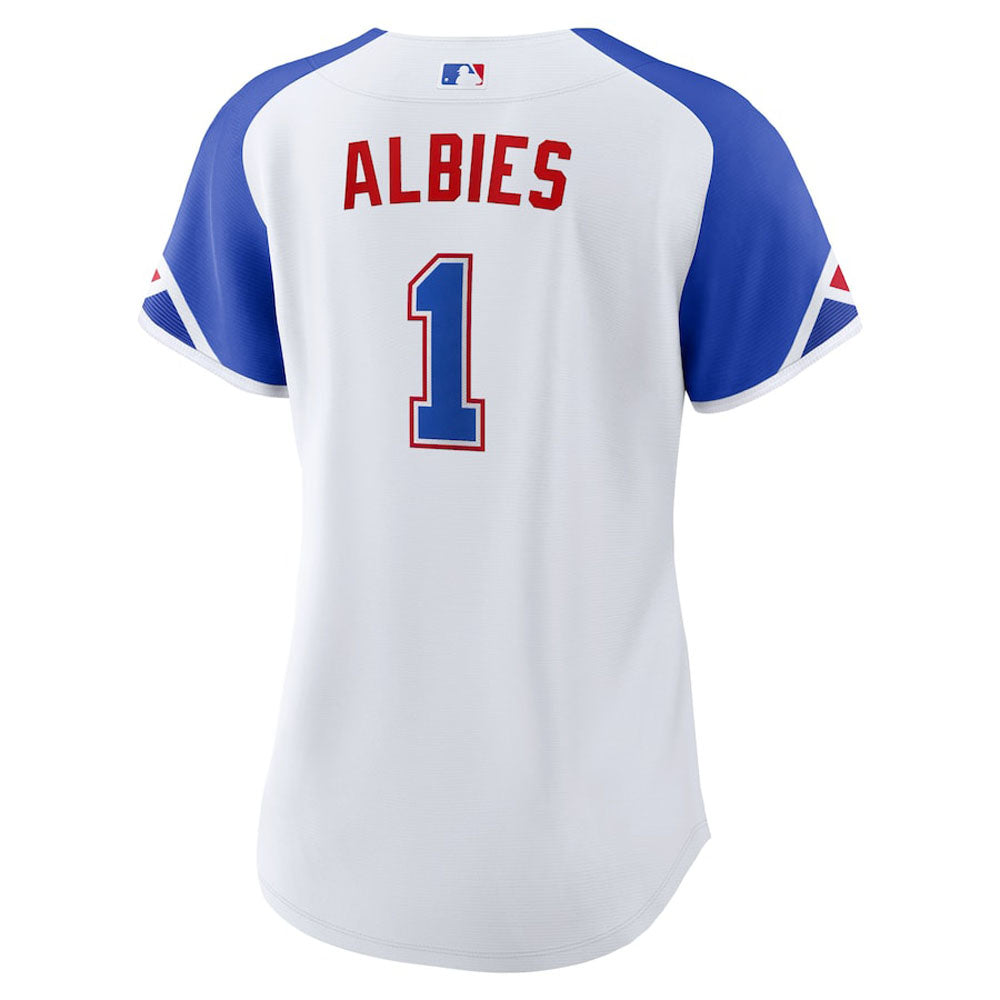 Women's Atlanta Braves Ozzie Albies 2023 City Connect Replica Jersey - White