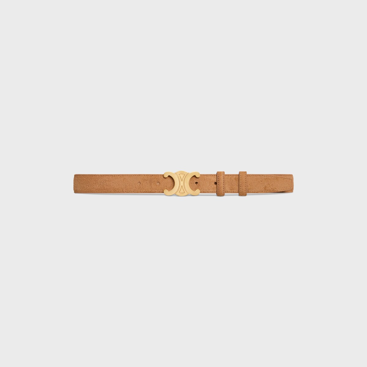 Medium Triomphe Belt in SUEDE CALFSKIN