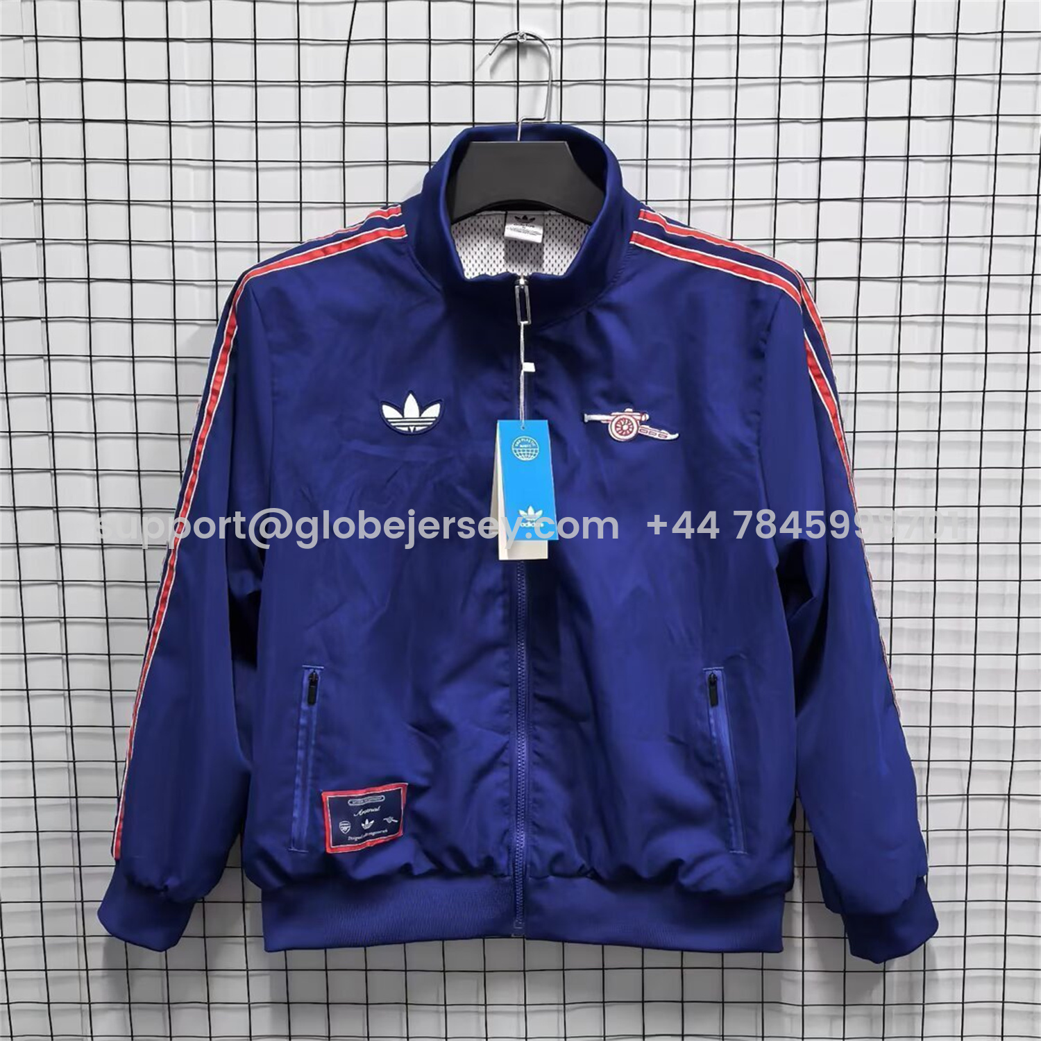 Arsenal 25-26 Throwback Windbreaker Jacket - Deep Blue
