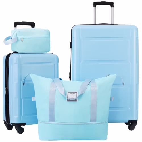 imerelez 2 Piece Luggage Set with Bags Expanable Spinner Wheels ABS Lightweight Suitcase with TSA Lock 20inch+28inch