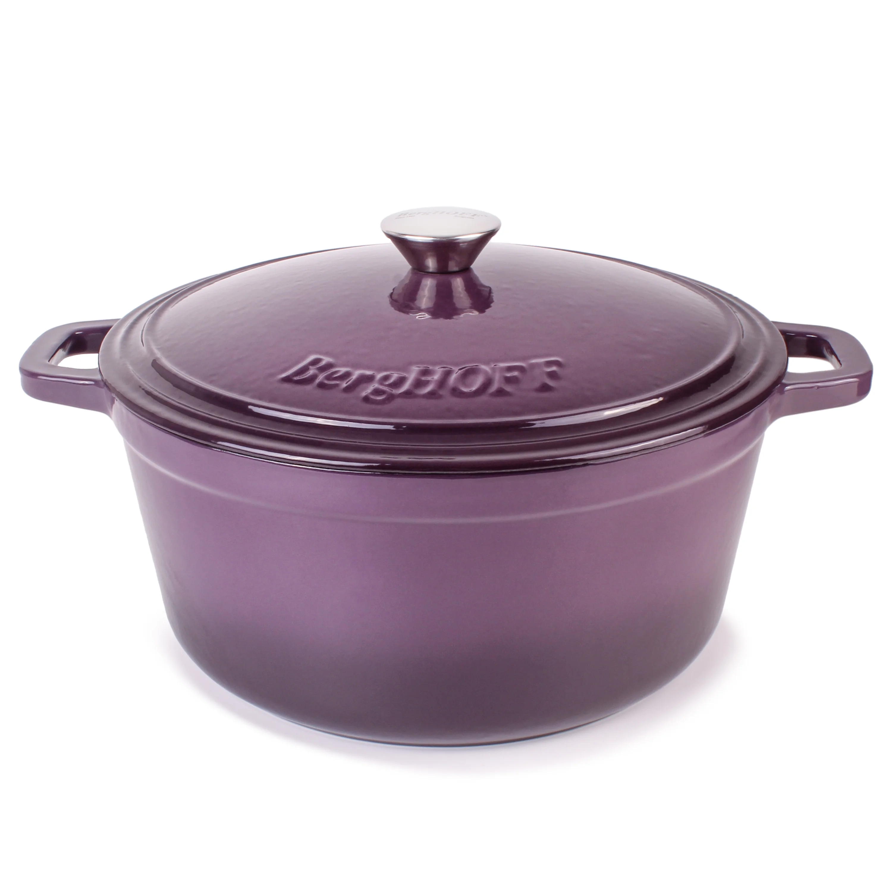 BergHOFF Neo 4Pc Cast Iron Set: 3qt. Covered Dutch Oven & 7qt. Covered Stockpot, Blue