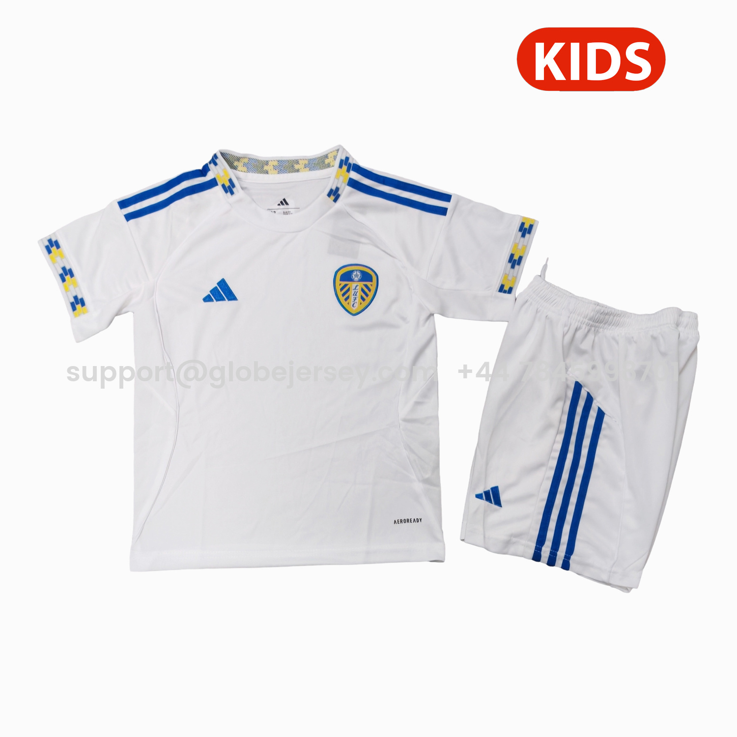 Leeds United 25-26 Home Unsponsored Kids Kit