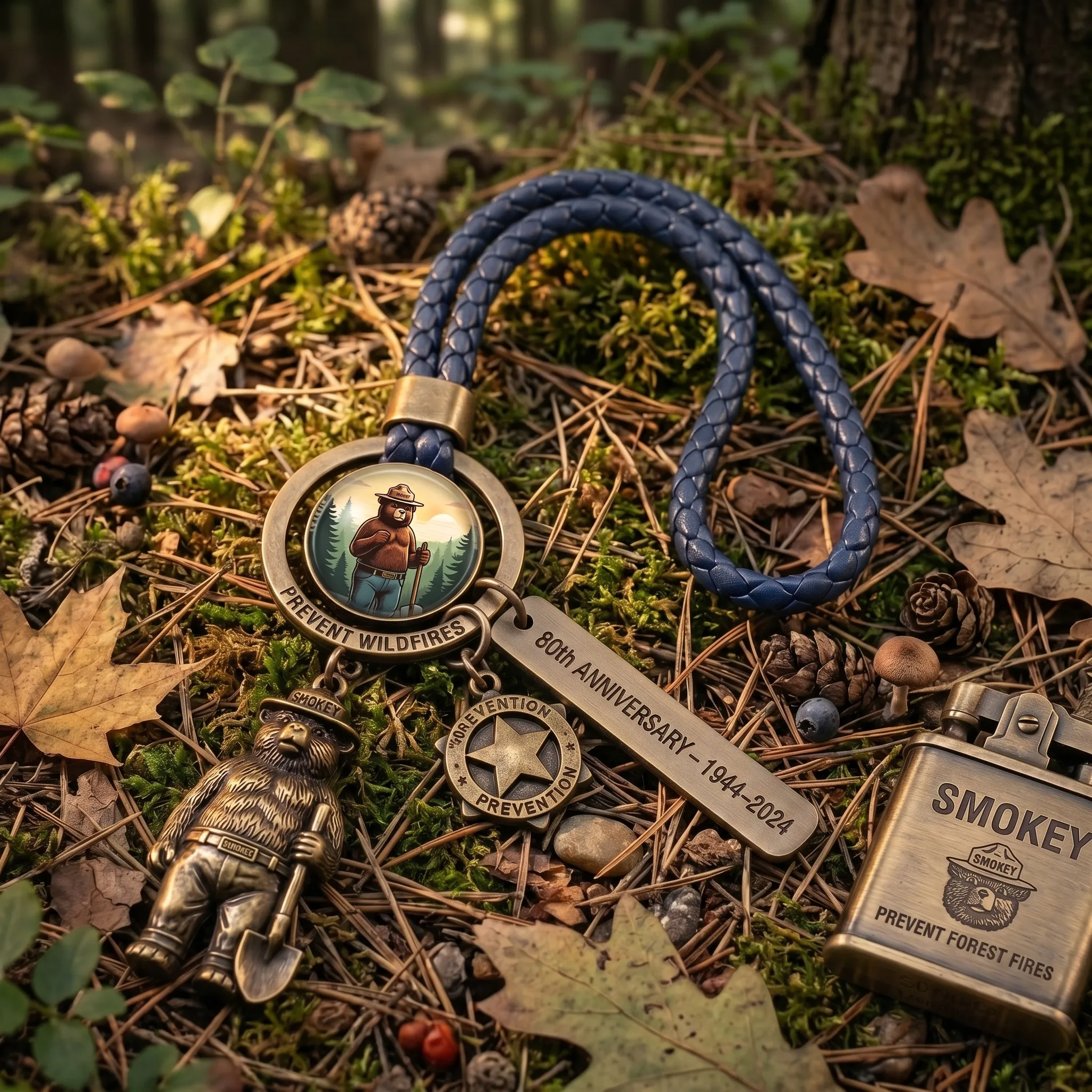 🔥LAST DAY 49% OFF🐻Smokey Bear 80th Anniversary Keychain
