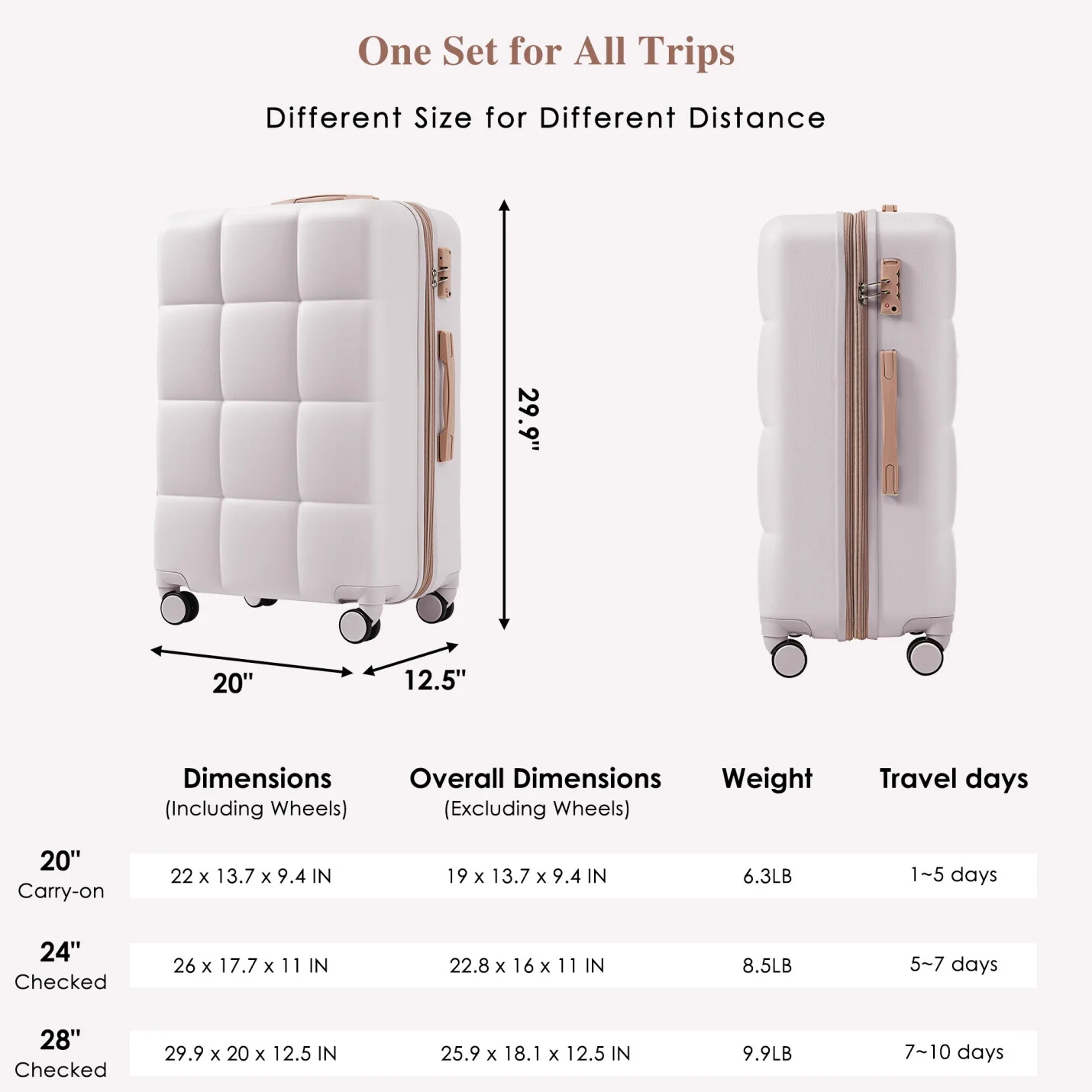 Luggage Sets 4 Piece, Expandable Suitcase Set with USB Port and Cup Holder, ABS Hardshell Carry on Luggage with Spinner Wheels and TSA Lock (20in24in28in), Black