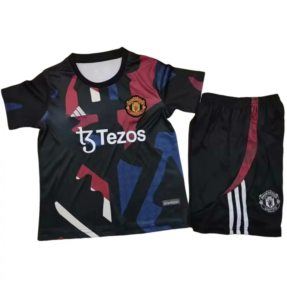 2025-26-Manchester United Pre-League Jersey-Children's Kit