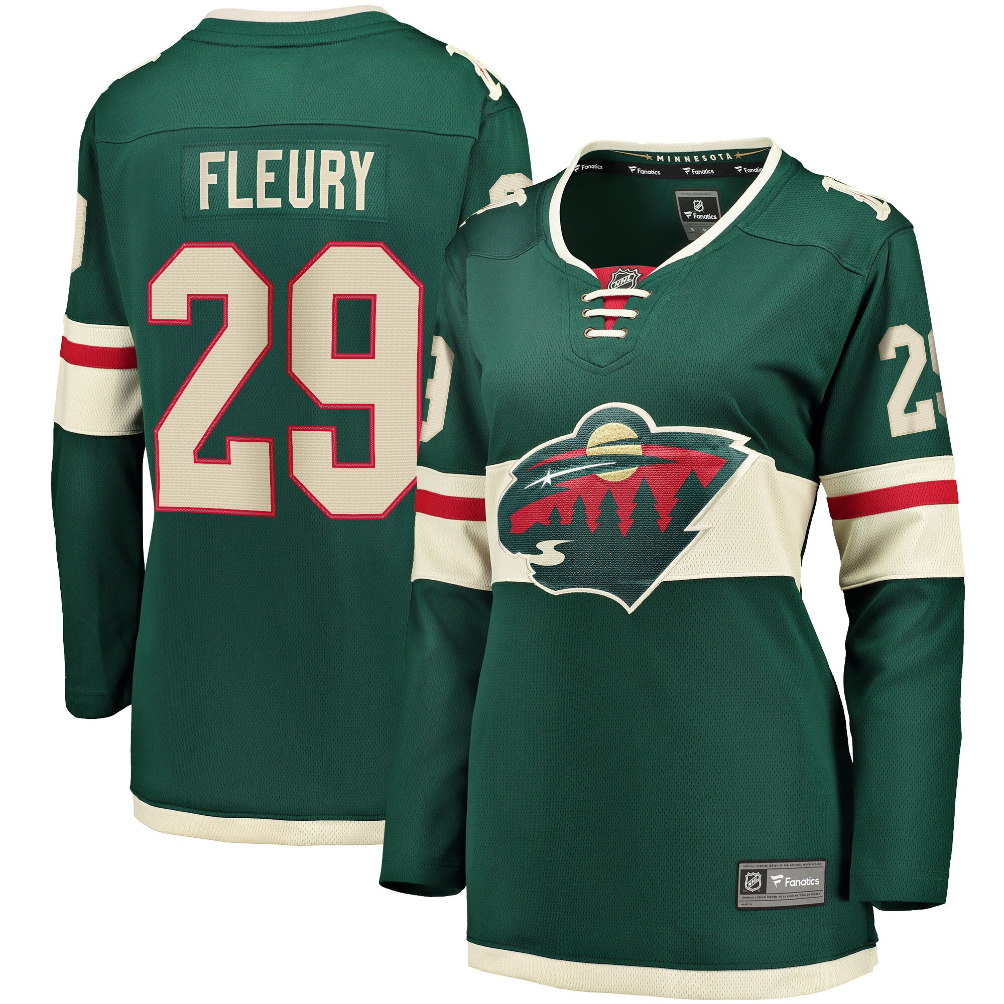 Marc-Andre Fleury Minnesota Wild Fanatics Women’s Home Breakaway   Jersey – Green