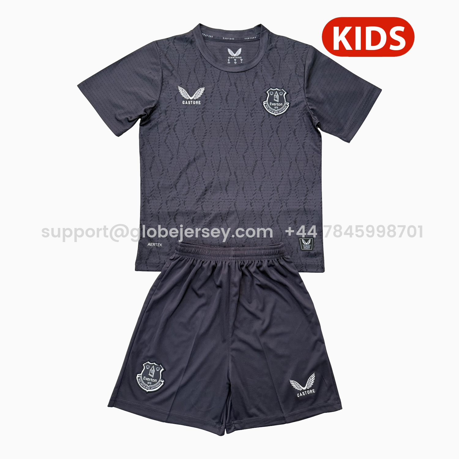 Everton 25-26 Gray Goalkeeper Kids Kit