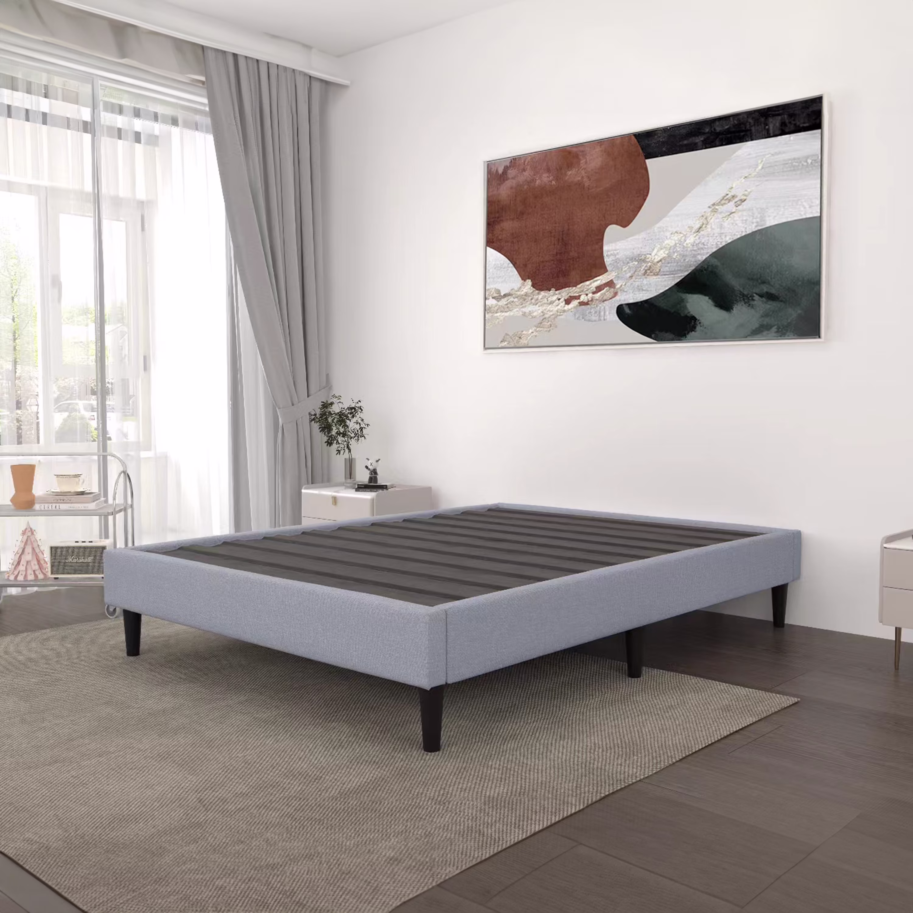 AC Pacific King Size Platform Bed Frame 13