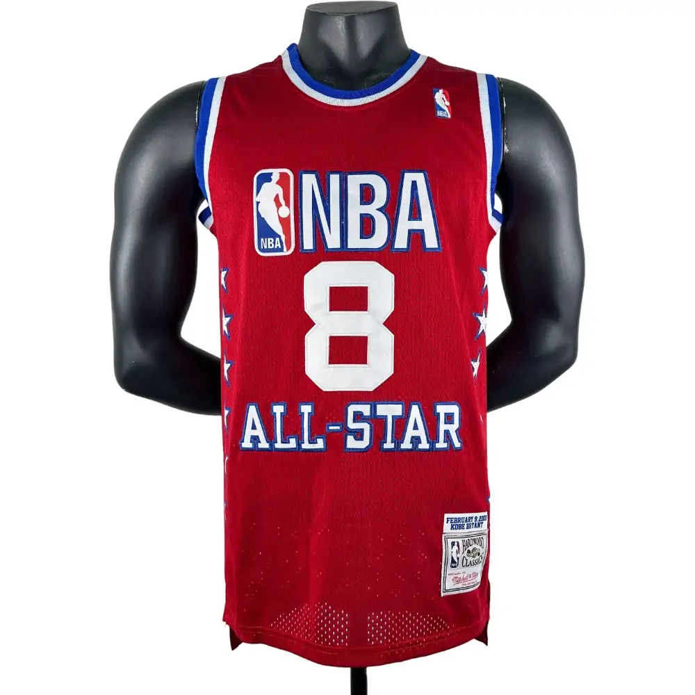 Embroidered MN Retro Jersey All-Star 2003 Season Red No. 8 Kobe