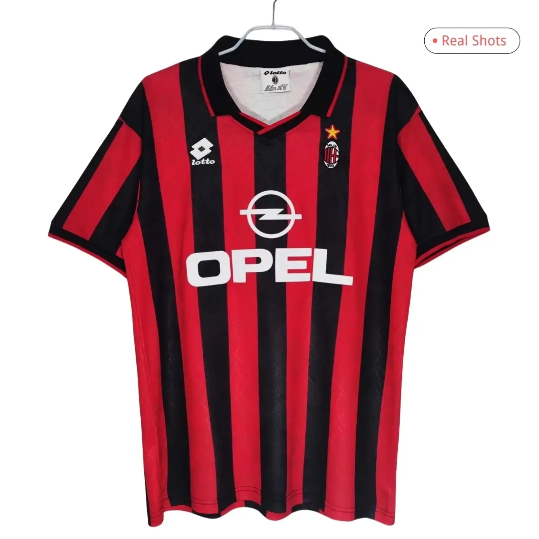 AC Milan 1995/96 Home Retro Soccer Jersey