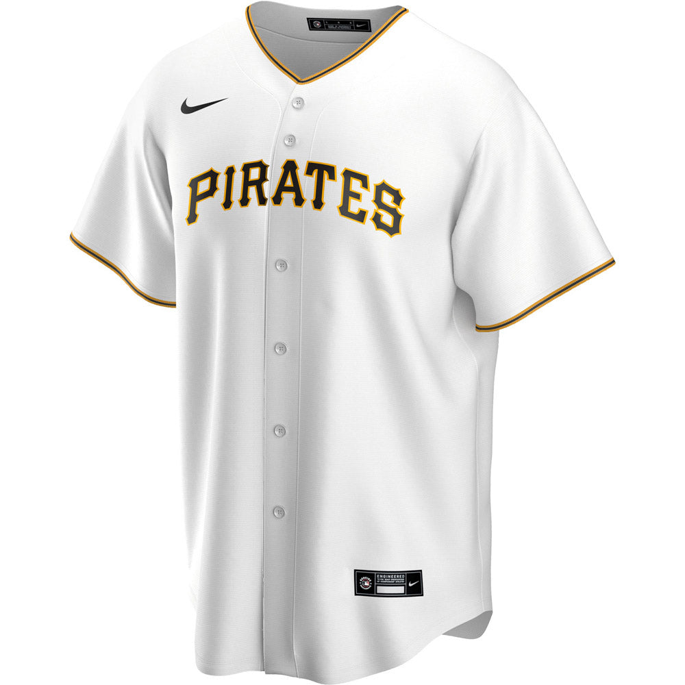 Men's Pittsburgh Pirates Ke’Bryan Hayes Cool Base Replica Home Jersey - White