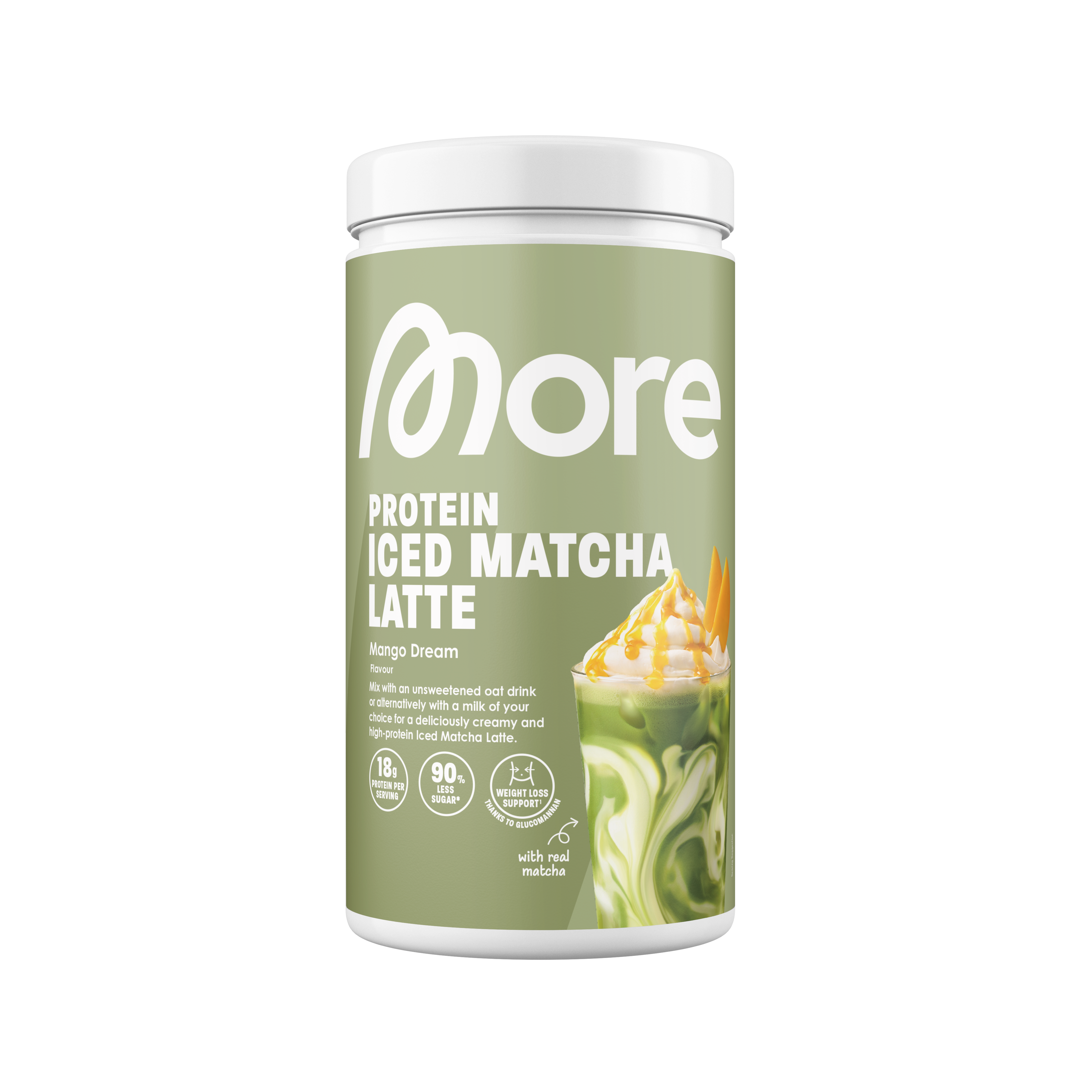 More Protein Iced Matcha Latte