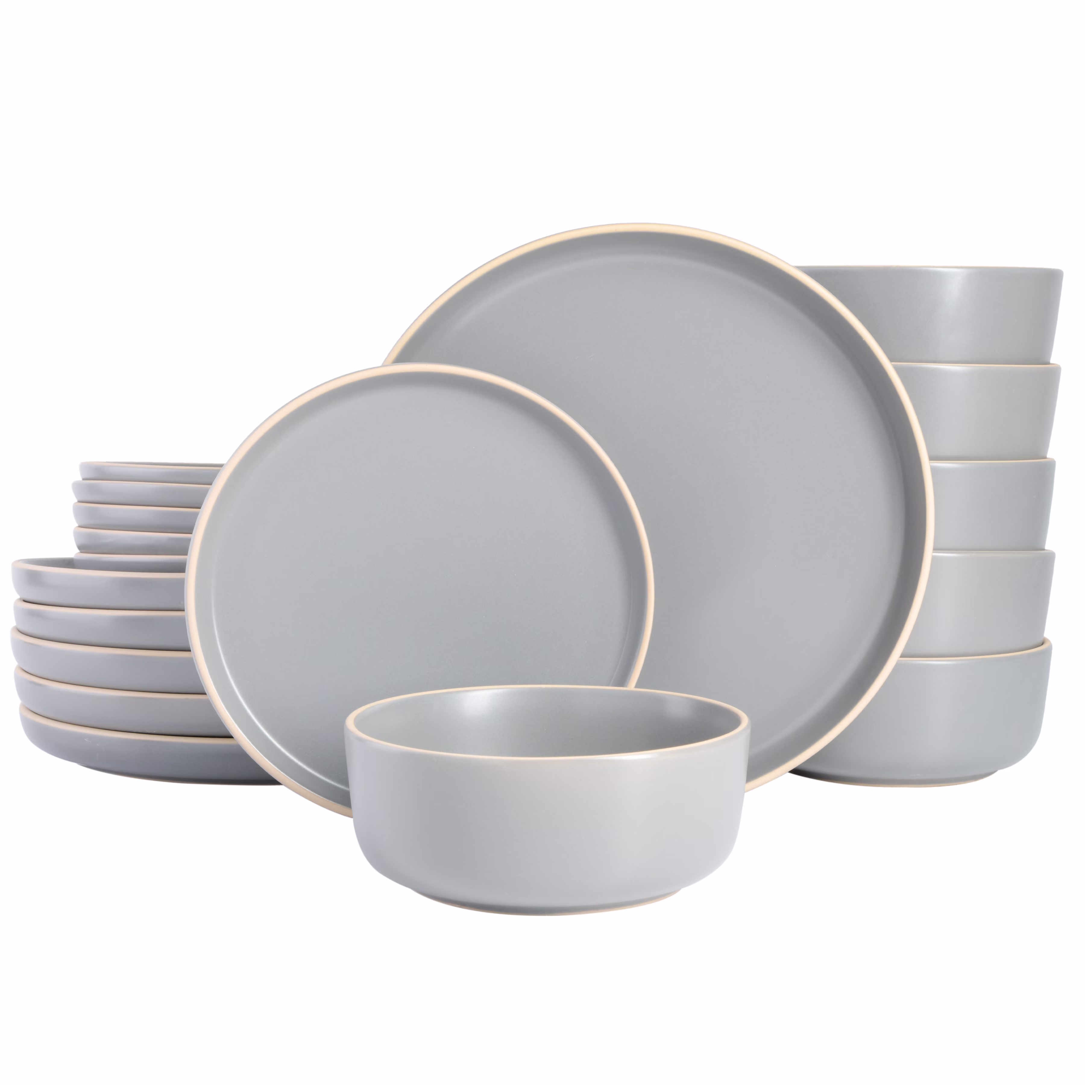 Gibson Home Zuma 18 Piece Dinnerware Set - Black