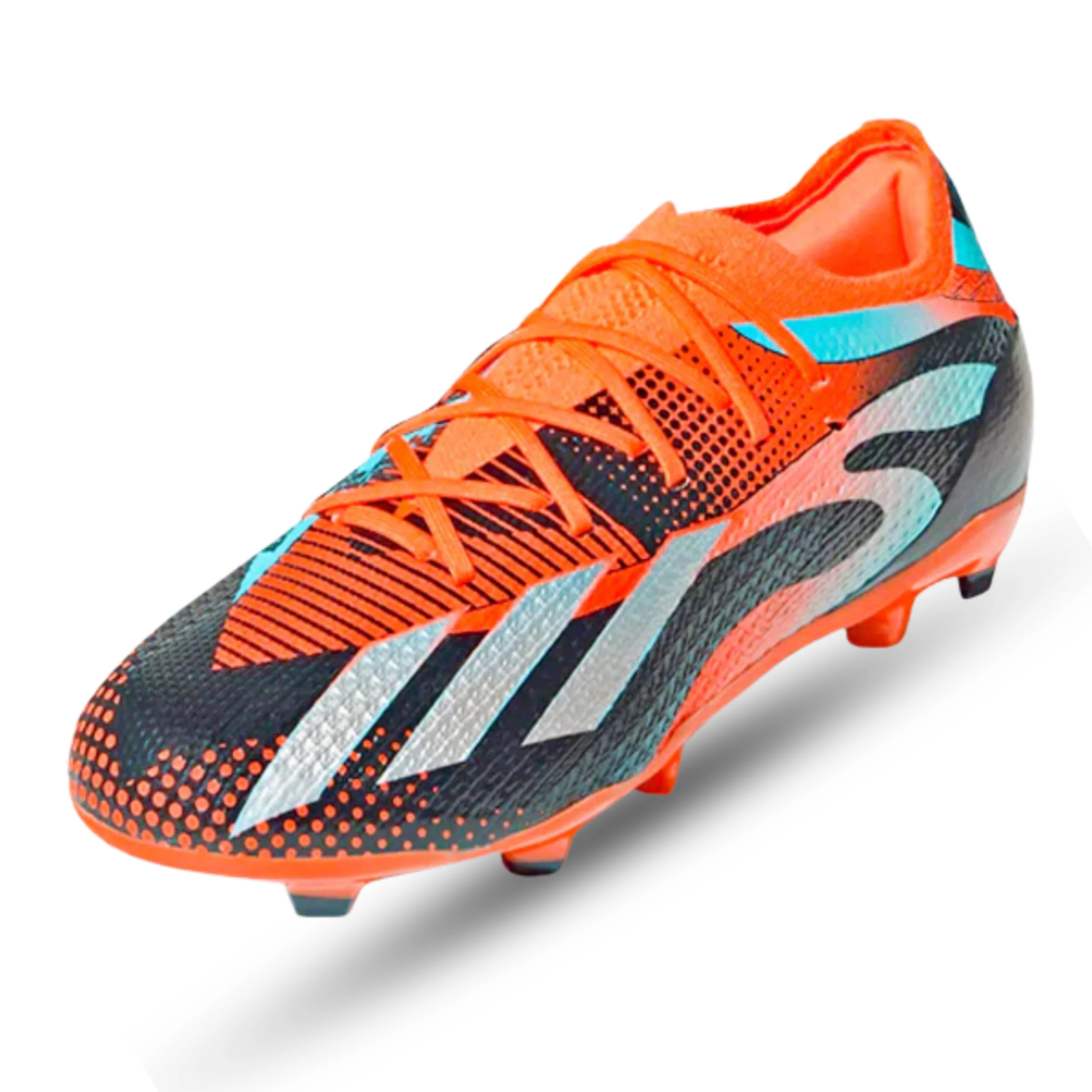 adidas Jr. X Speedportal Messi.1 Firm Ground Soccer Cleats (Team Solar Orange/Metallic Silver)