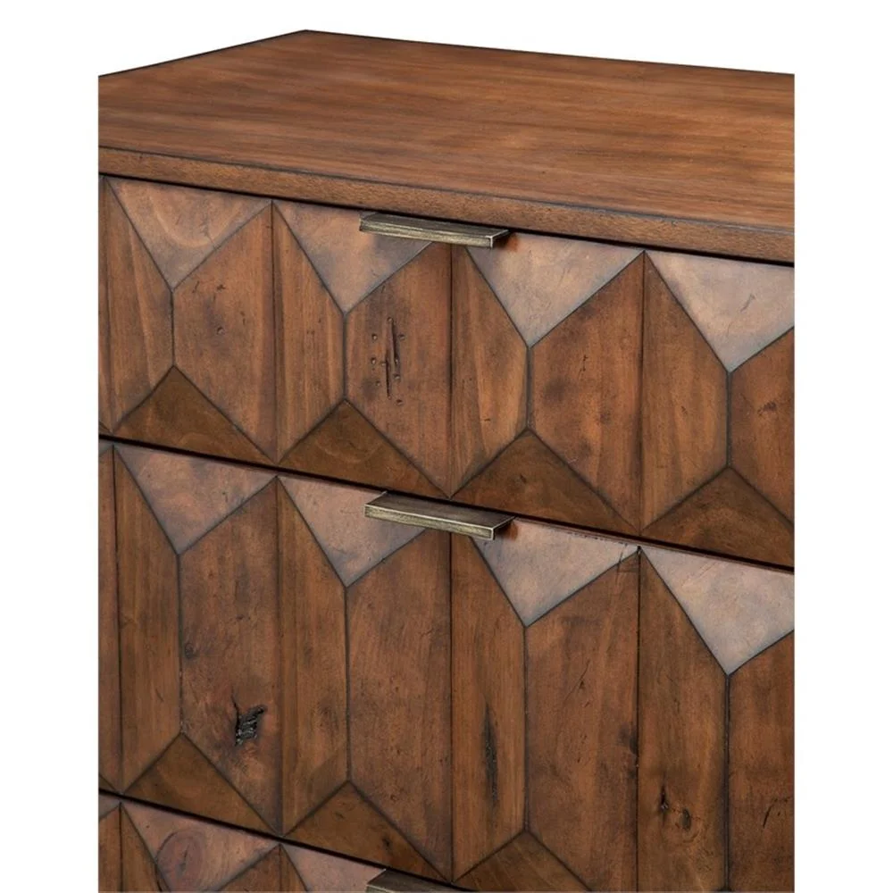 Home Square 2-Piece Set with Trig Queen Panel Bed & 6 Drawer Dresser