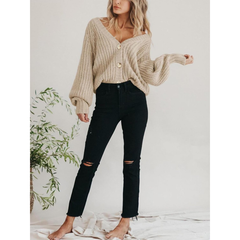 Women's Chunky Knit Open Front Sweater