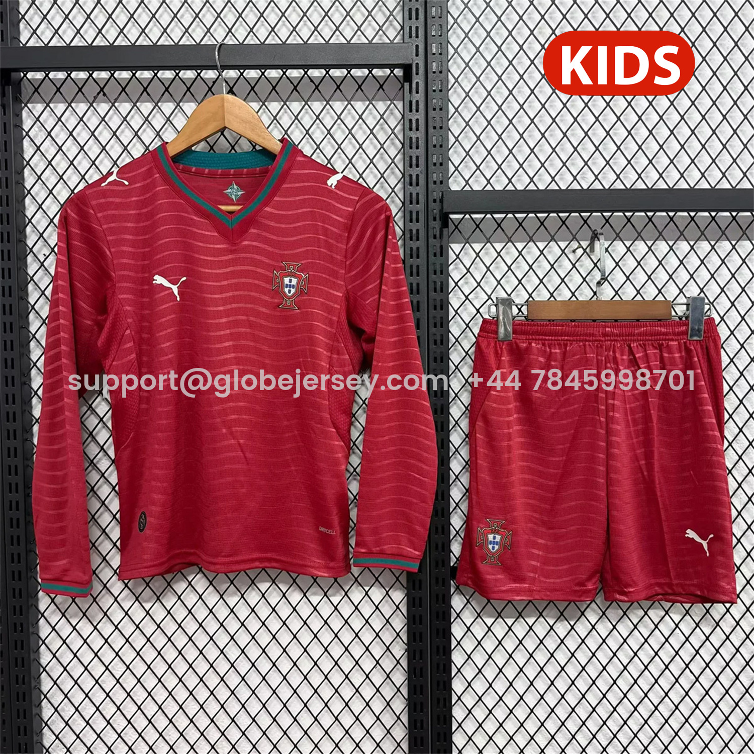 Portugal 2026 Home Long Sleeves Kids Kit