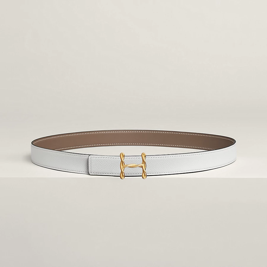 H Torsade belt buckle & Reversible leather strap 24 mm