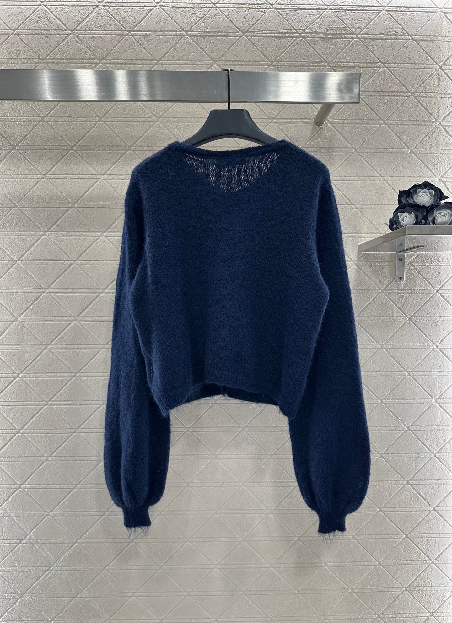 Rhinestone Beaded Knit Cardigan