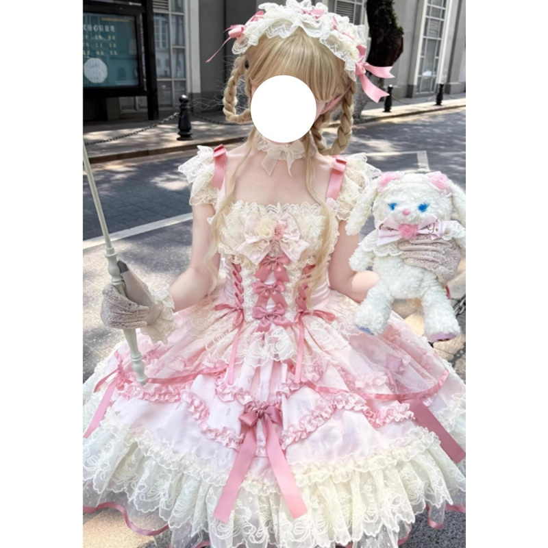 Teens Sleeveless Lolita Dress Japanese Style Sweet Bows