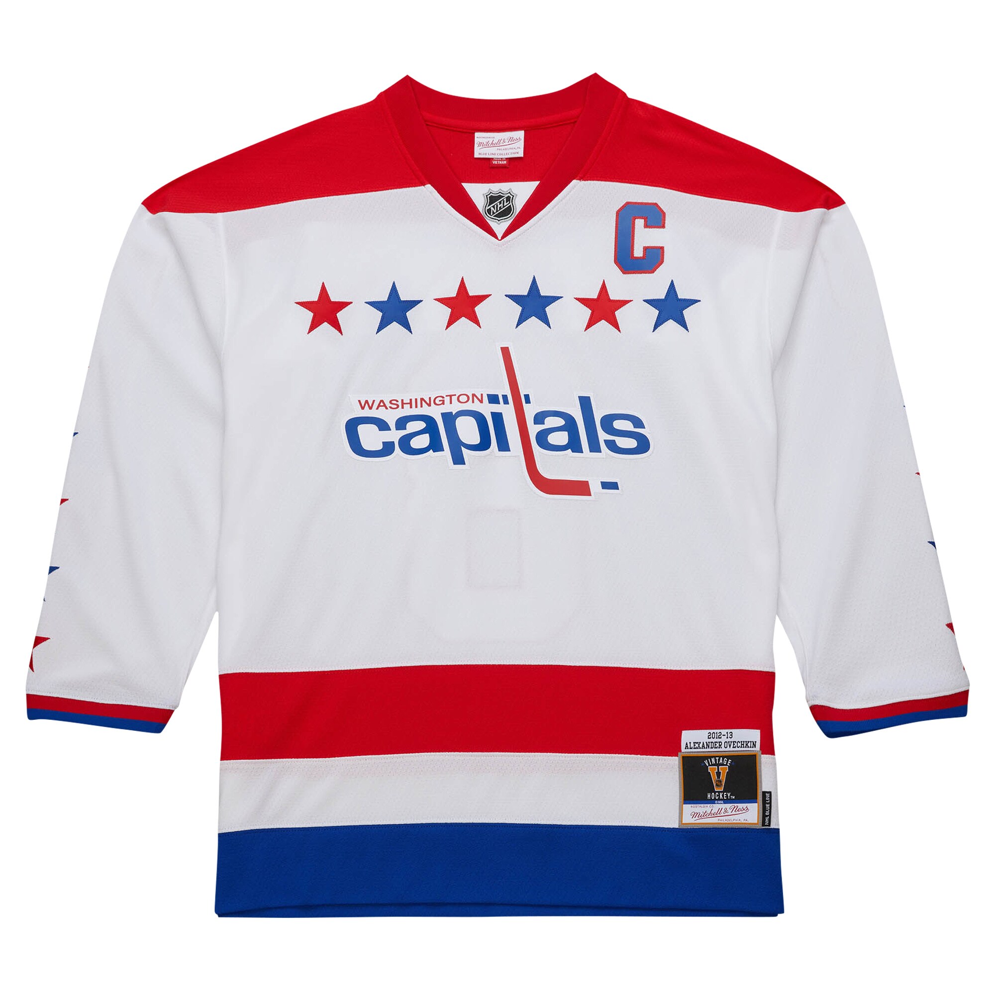 Alexander Ovechkin Washington Capitals Mitchell & Ness  2012/13 Alternate Captain Blue Line   Jersey – White