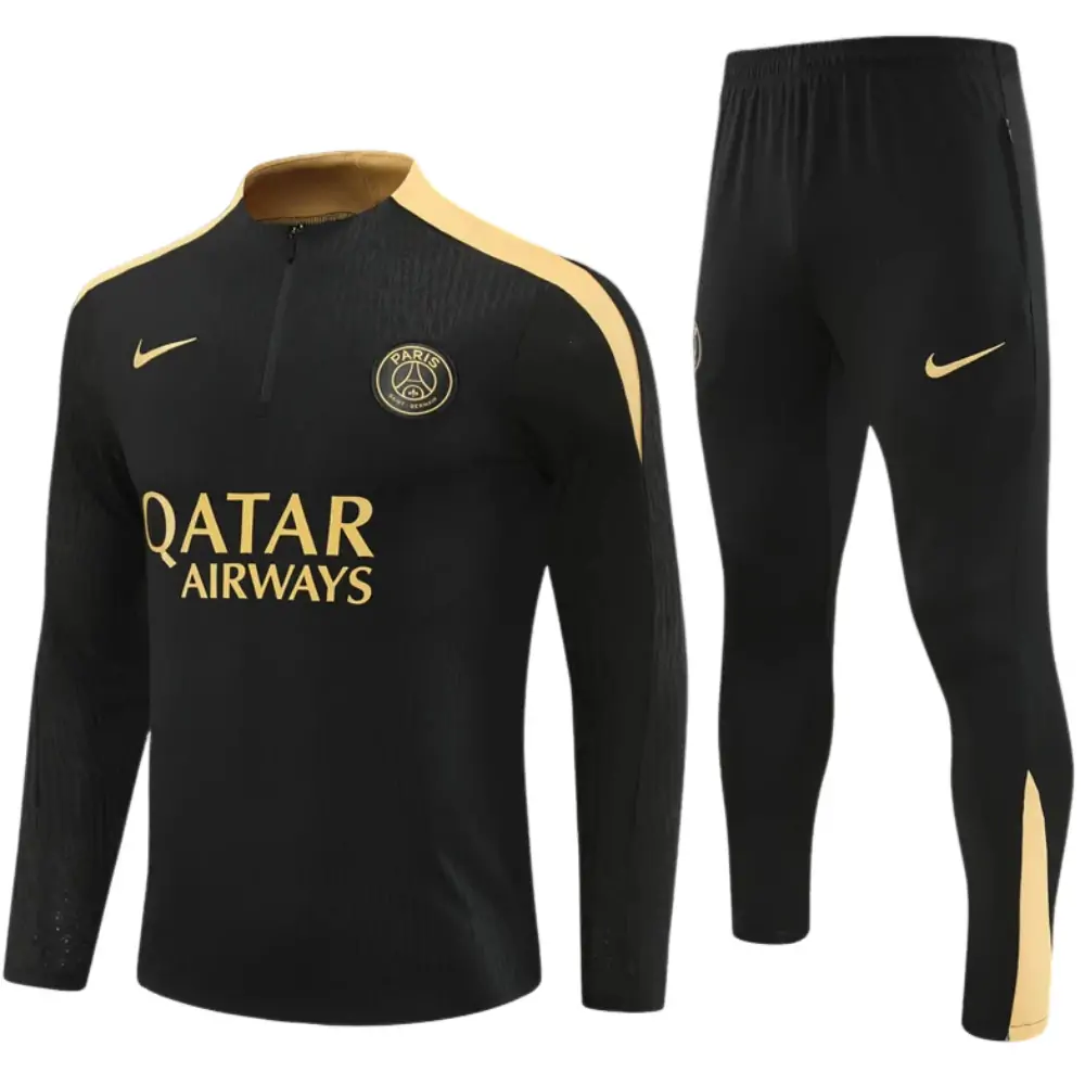 2024-25 New Season Paris Black and Gold-Children-Training Suit