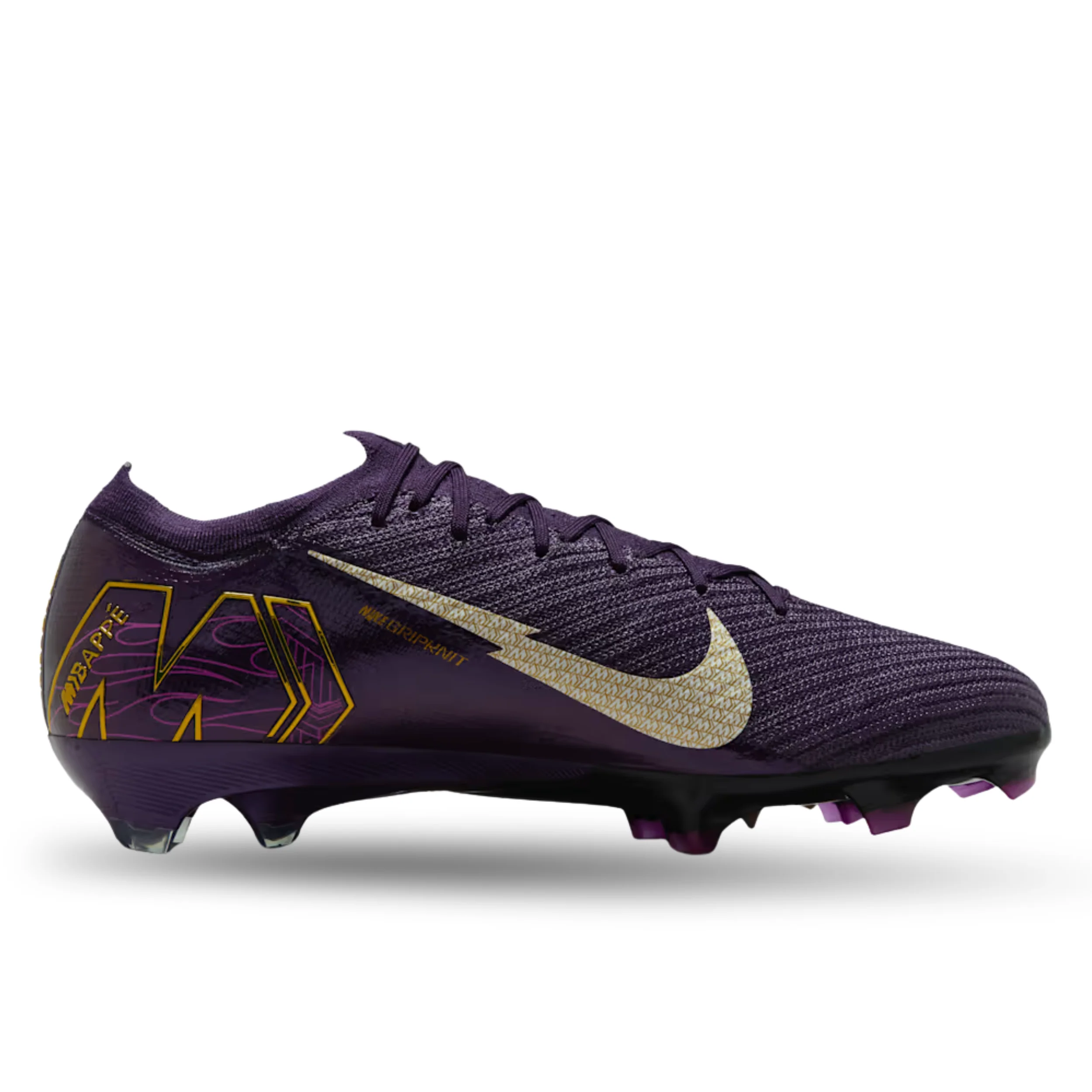 Nike Zoom Vapor 16 Elite Kylian Mbappe KM FG Soccer Cleats (Grand Purple/Pale Ivory)