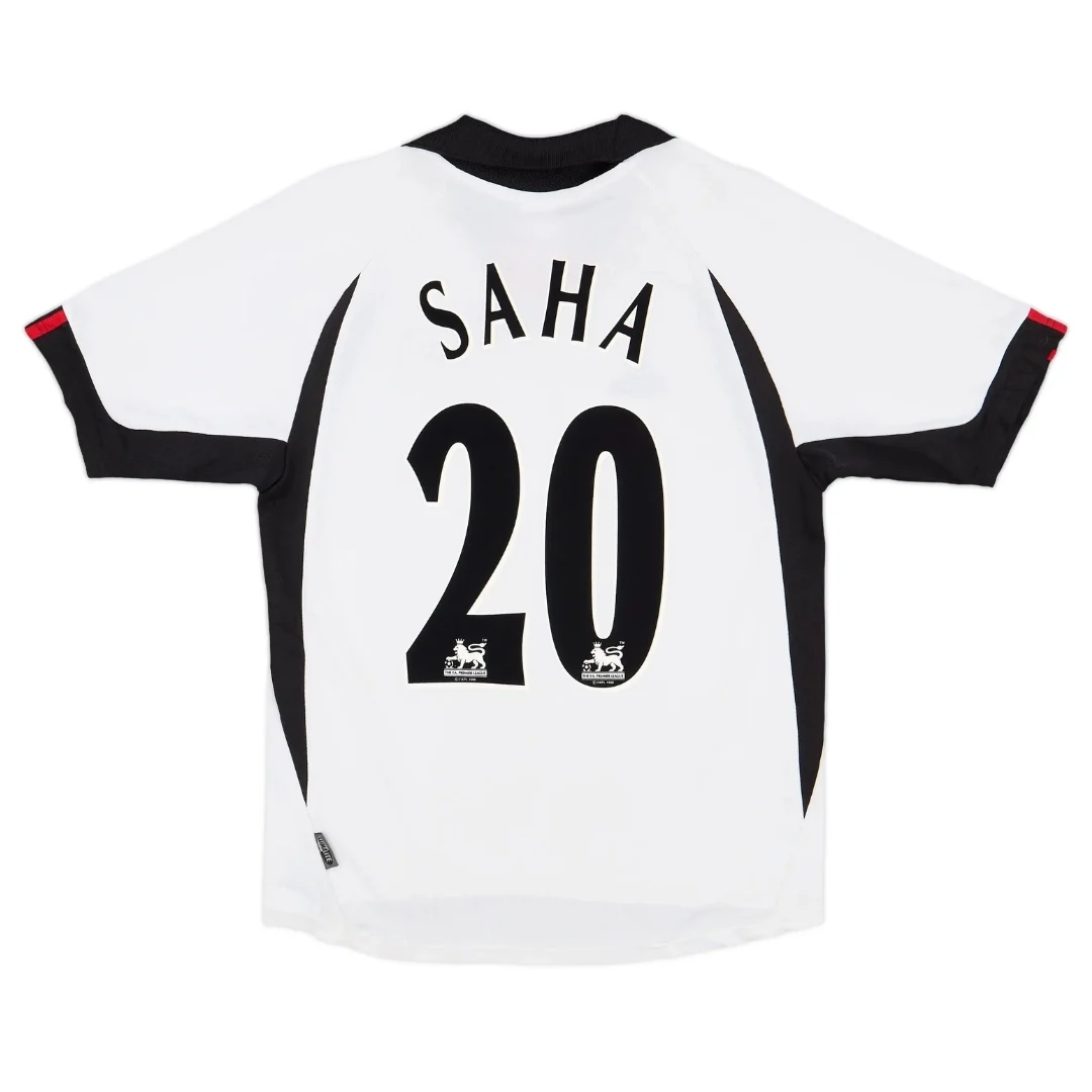 Saha #20 Fulham 2001/02 Home Retro Soccer Jersey
