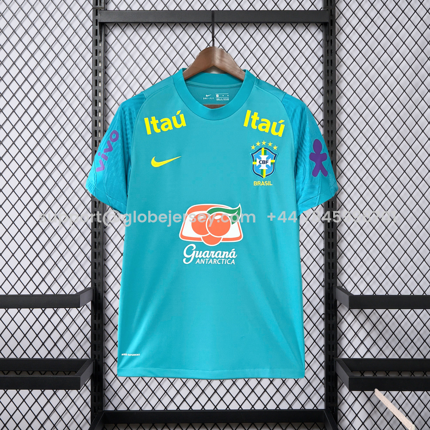 Retro Brazil 2022 Pre-Match Cyan Special Jersey