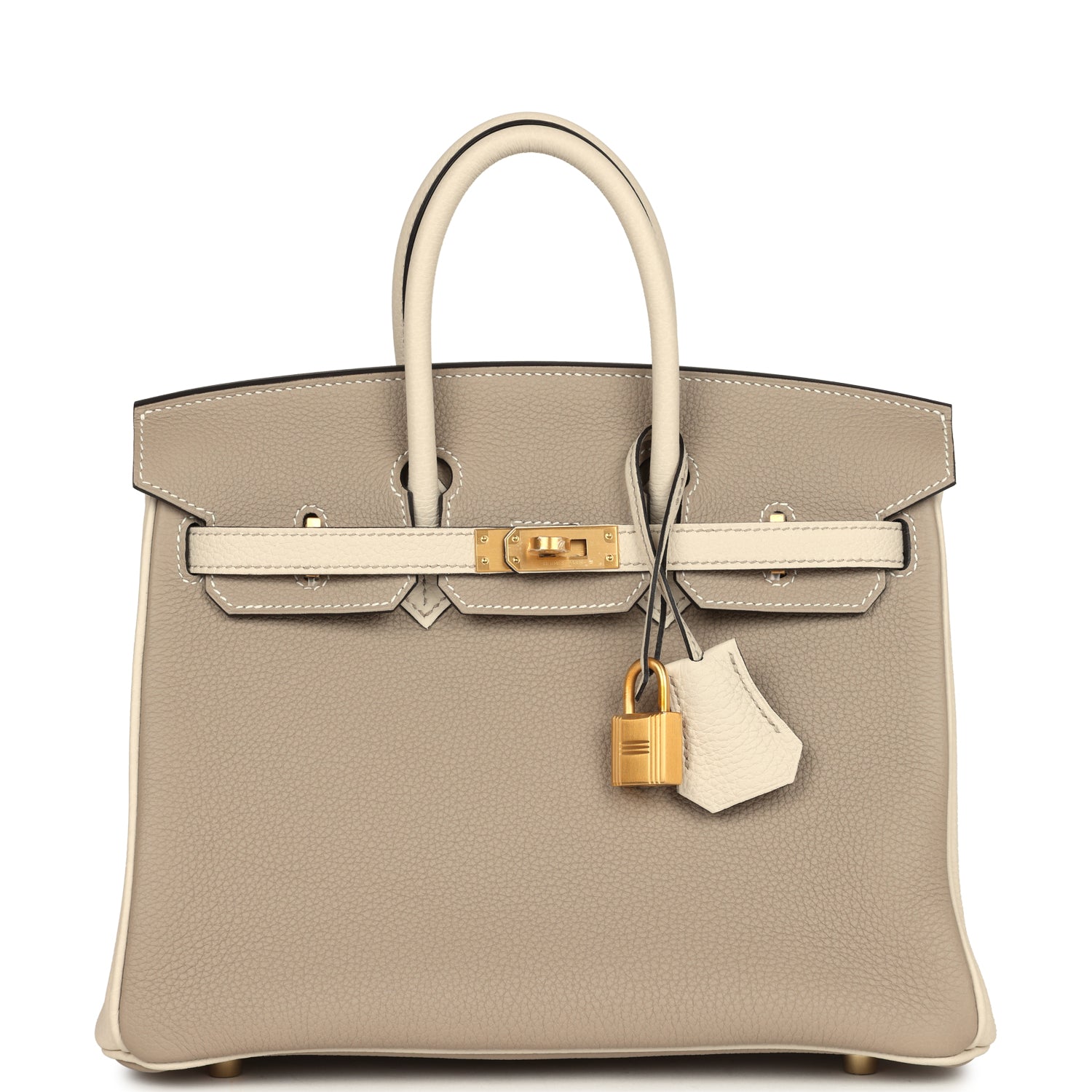Special Order (HSS) Birkin 25 Gris Tourterelle and Craie Togo Brushed Gold Hardware