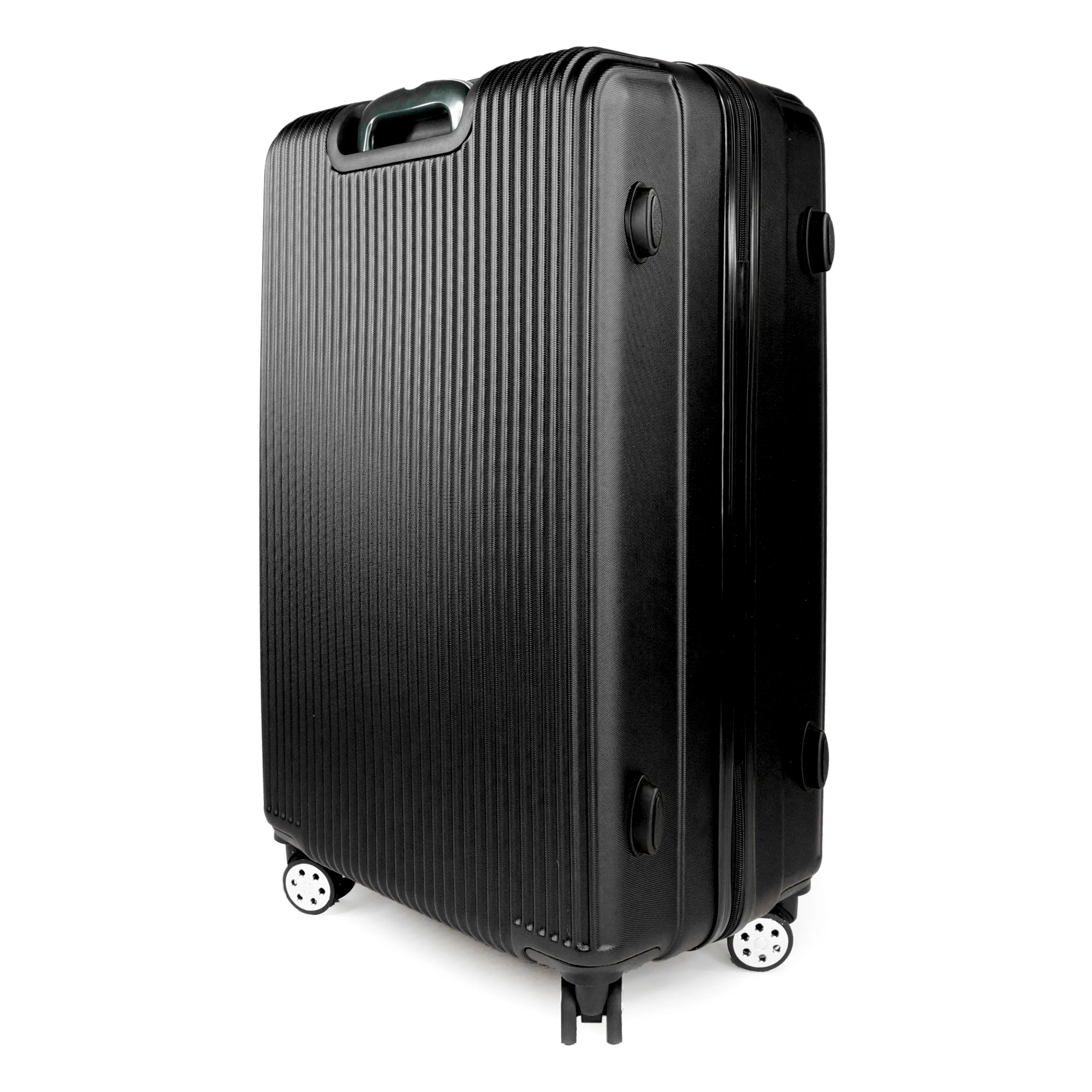 K-Cliffs 3pcs Luggage Set Lightweight Expandable Hard sided ABS Spinner Travel Suitcase  Black