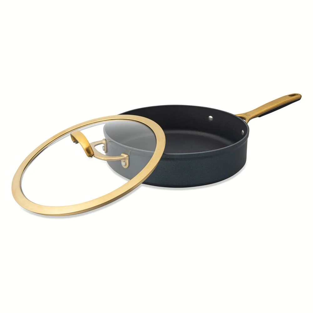 Thyme & Table 12-Piece Non-Stick Supreme Cookware Set, Pots and Pans Set - Cream