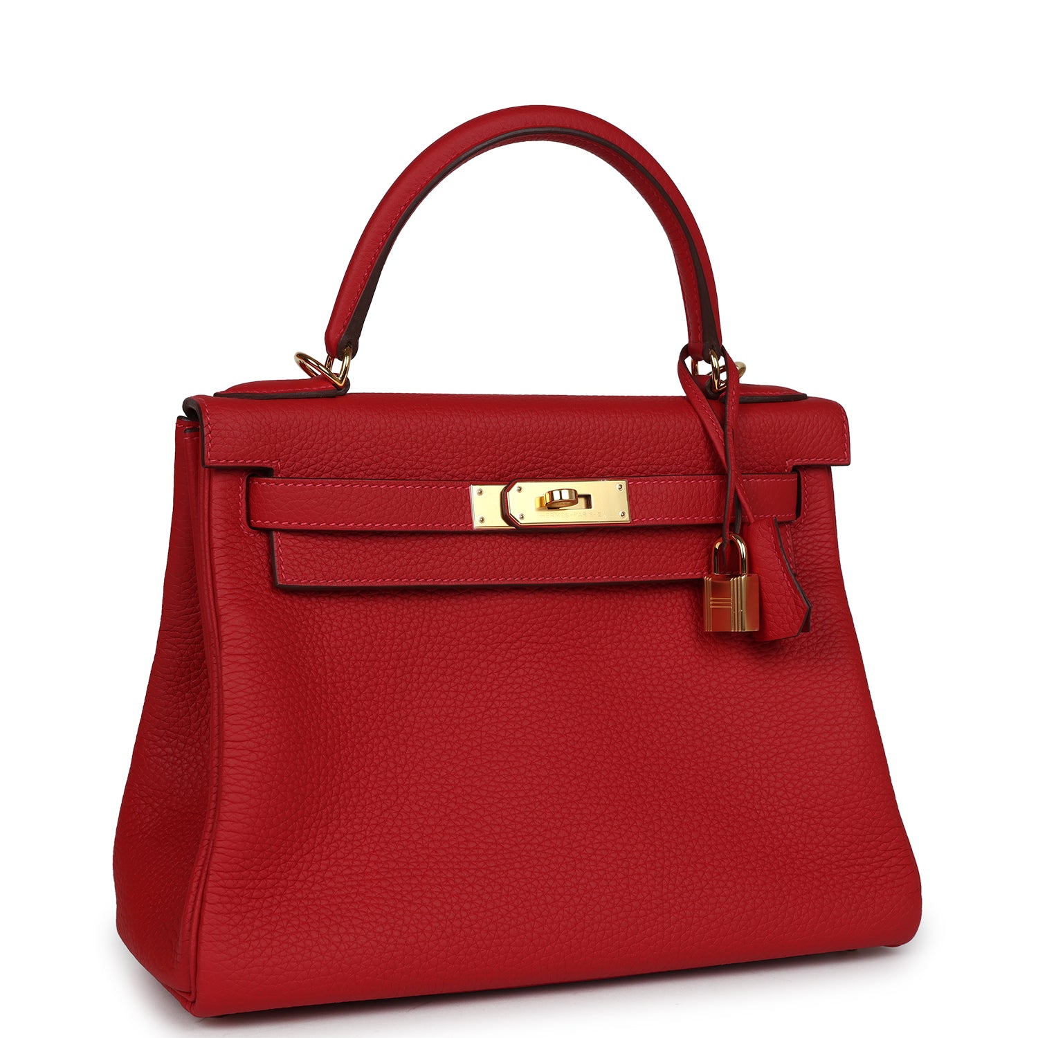 Kelly Retourne 28 Vermillion Clemence Gold Hardware