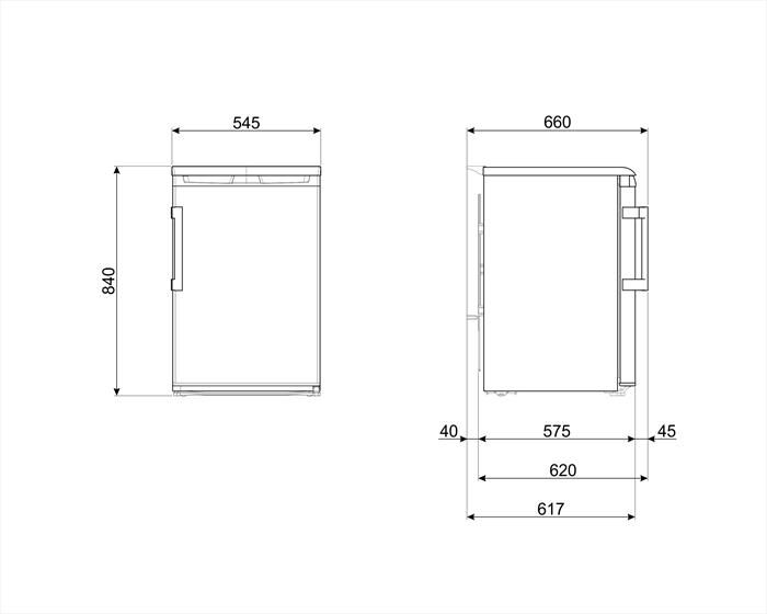 SMEG - Frigorifero sotto-tavolo FA120E Classe E 120lt-bianco
