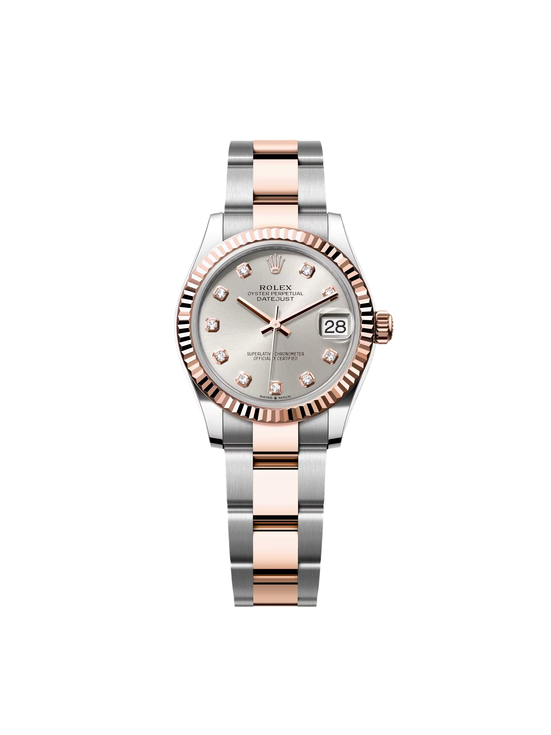 【Super Clone】RLX Datejust m278271-0015/0016 Silver 31mm Dial Oyster Bracelet Watch