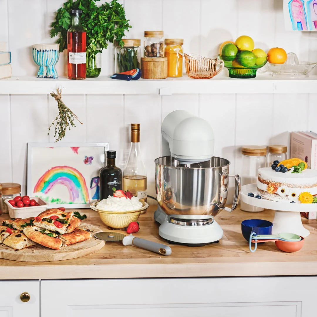 Beautiful 5.3 qt Stand Mixer, Lightweight & Powerful with Tilt-Head, White Icing by Drew Barrymore