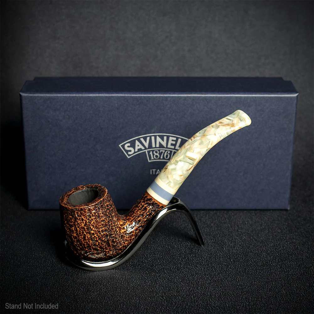 Savinelli Sasso Rusticated 601 - 6mm Briar Pipe