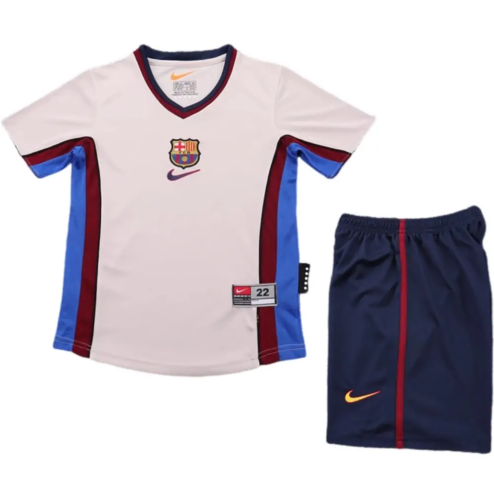 1998-99 Barcelona away retro children's jersey set - fans edition