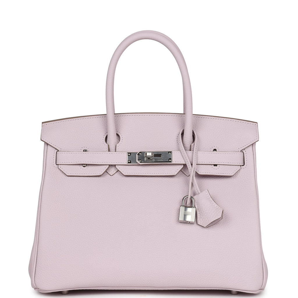 Birkin 30 Mauve Pale Clemence Palladium Hardware